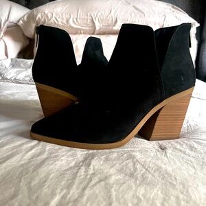 Torrid Black Suede like booties, 8W